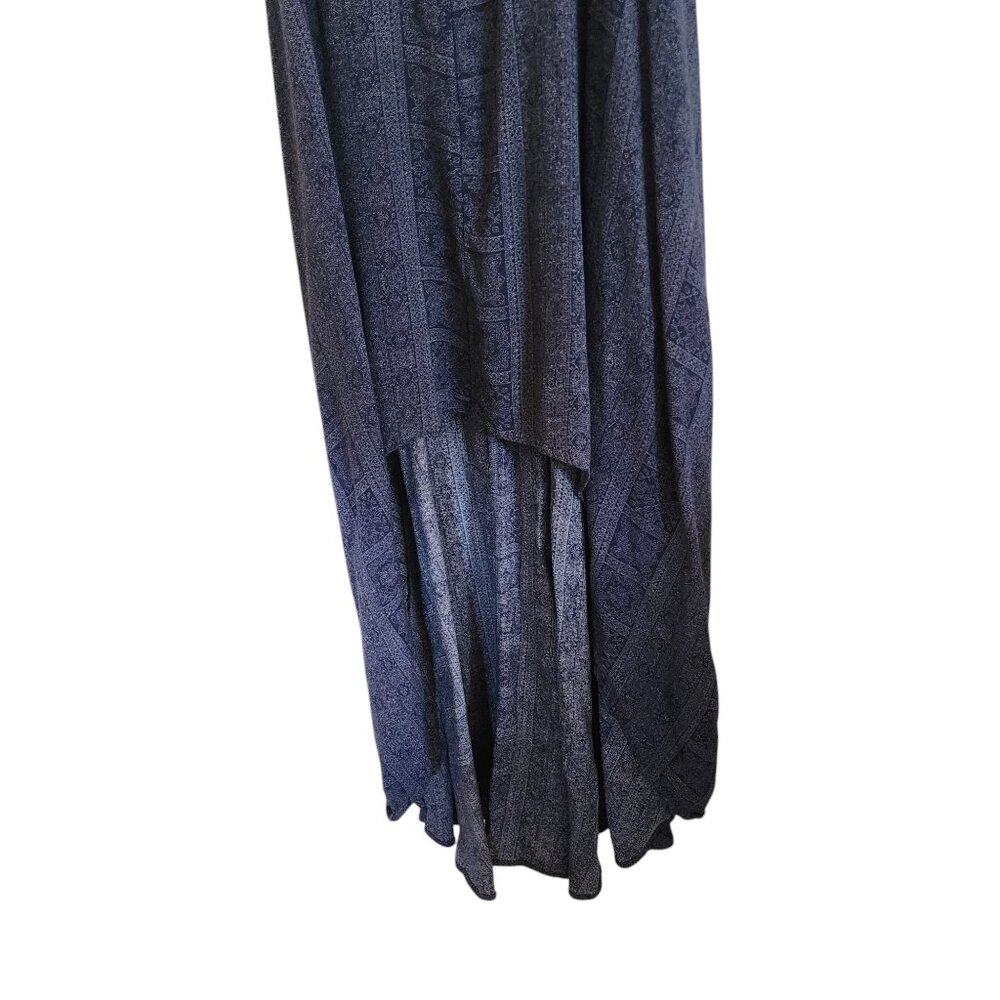 Rewind Hi Low Maxi Dress Blue and White Size M - Picture 3 of 5